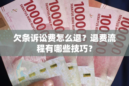 济南欠条诉讼费怎么退？退费流程有哪些技巧？