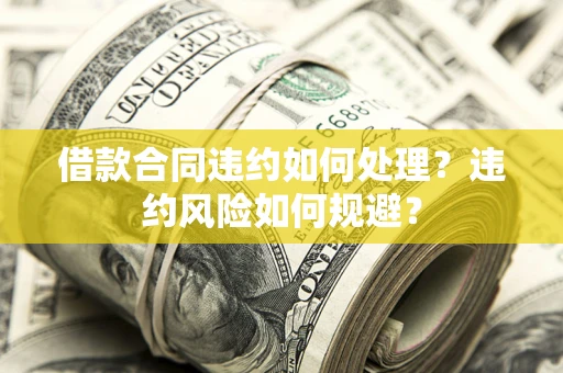 济南借款合同违约如何处理？违约风险如何规避？