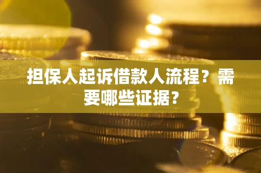 济南担保人起诉借款人流程?需要哪些证据? 济南担保人起诉借款人流程?需要哪些证据?